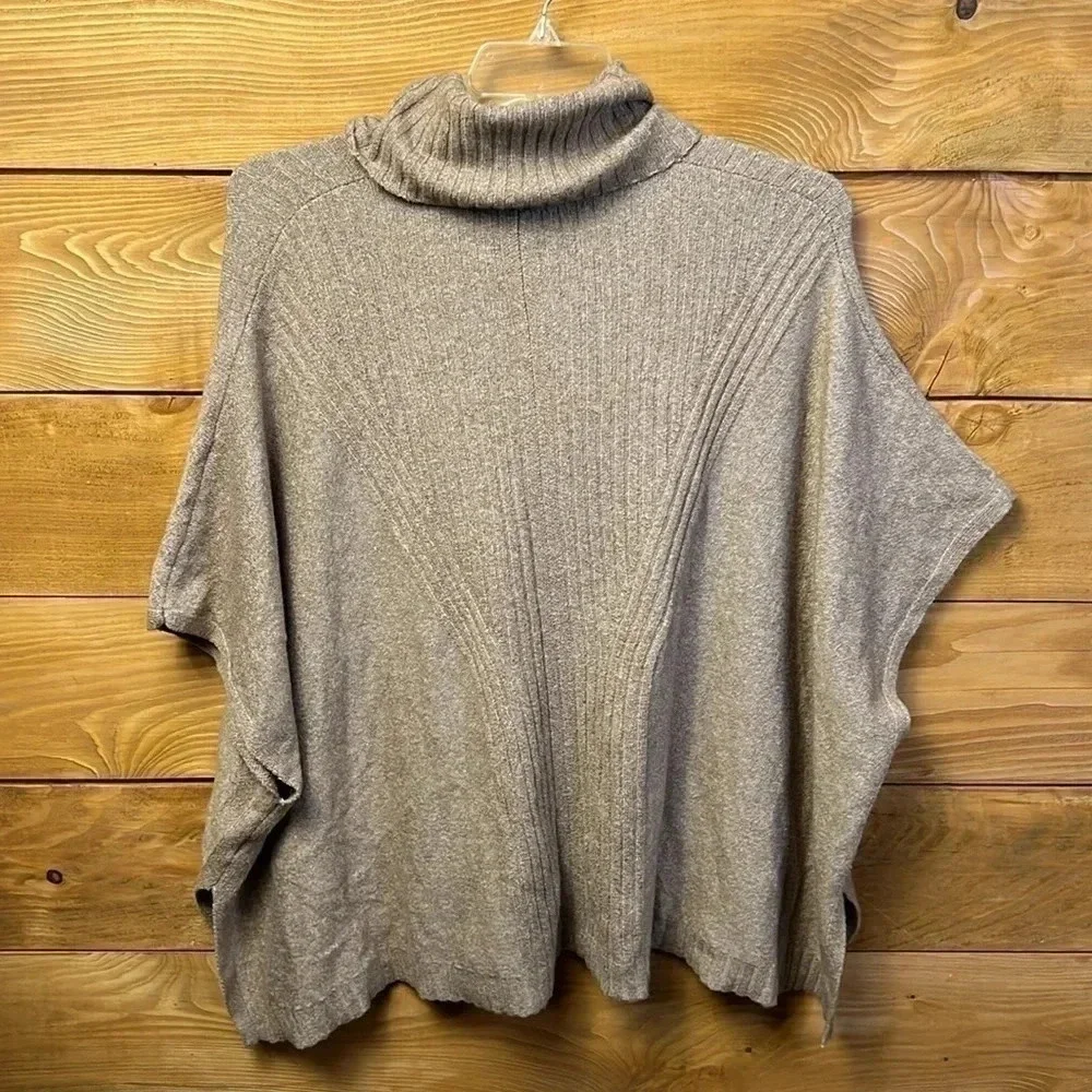 ISAACMIZRAHILIVE‎ women’s TAN PONCHO XXS Oversized party casual cotton polyester